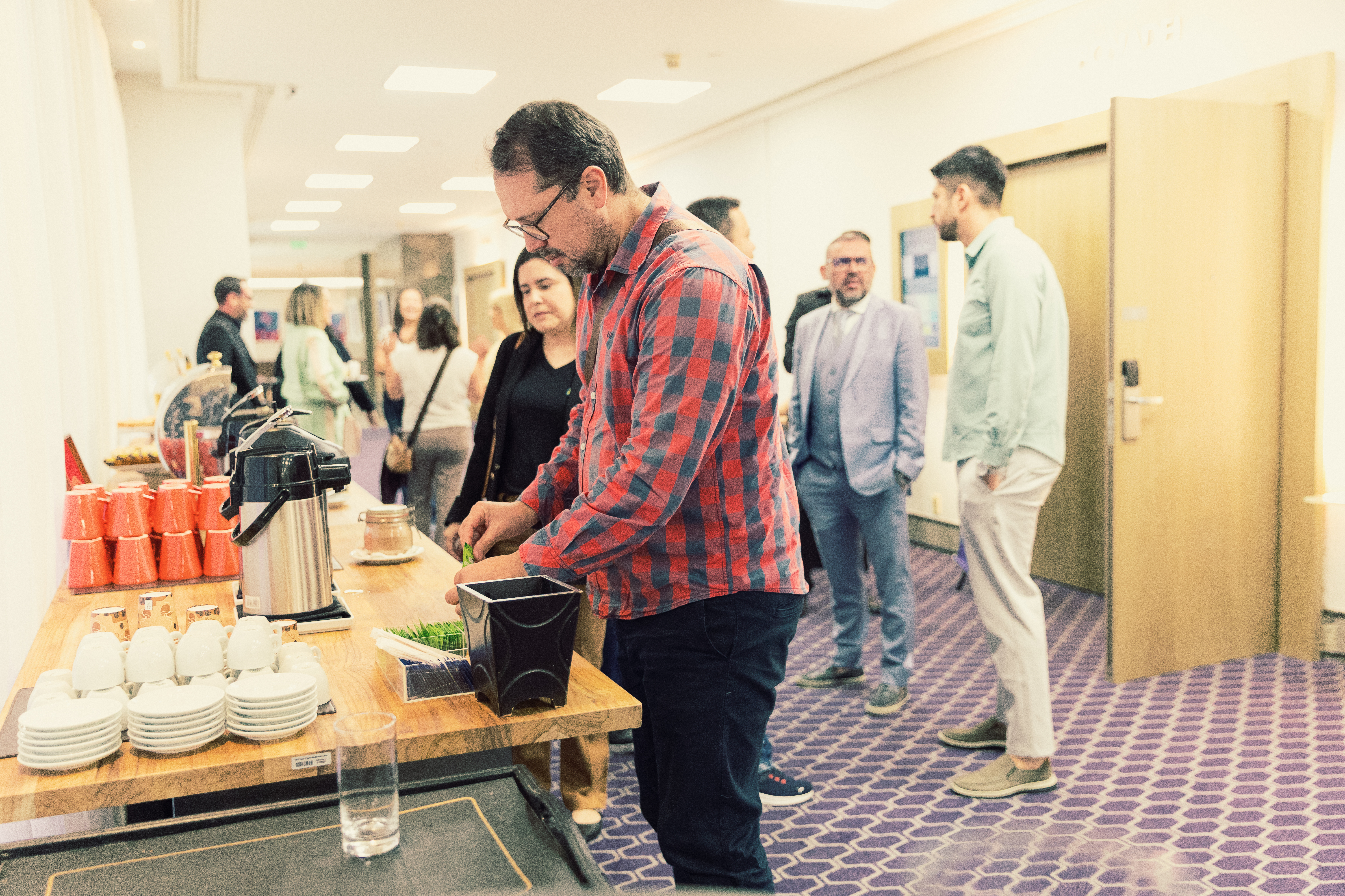 Participantes em conversa